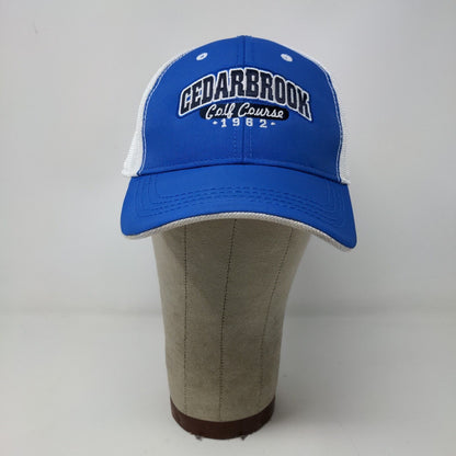 Ahead Mens Cedarbrook Golf Course Strapback Hat Blue White Adjustable