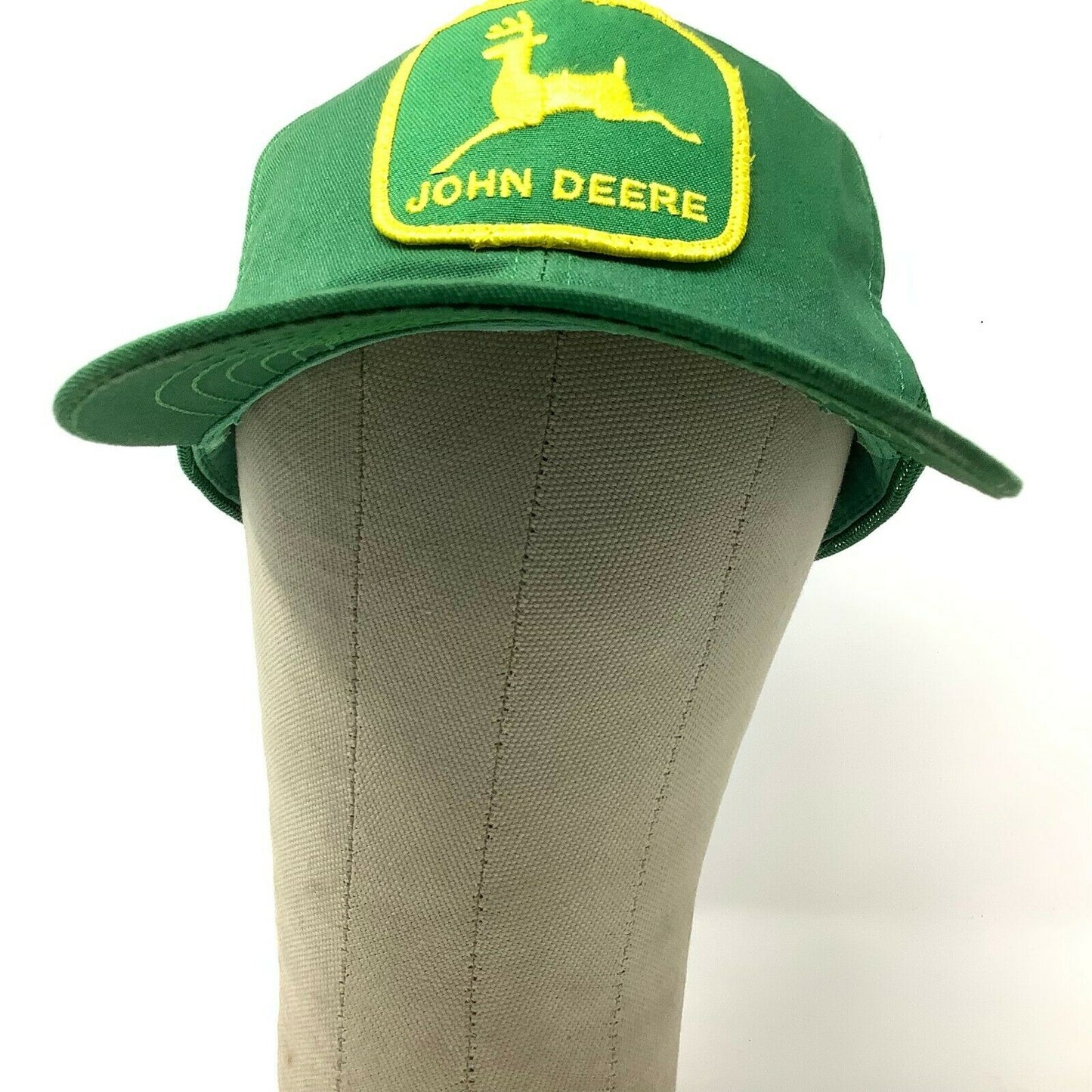 VTG John Deere SnapBack Mesh Back Hat Embroidered Logo Green Swingster Made USA