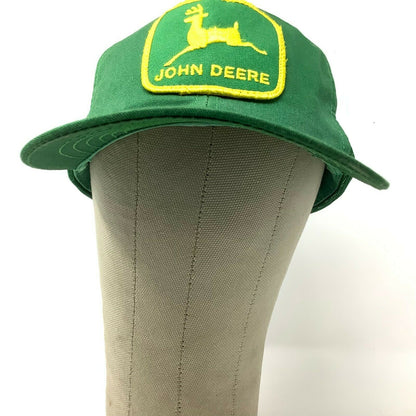 VTG John Deere SnapBack Mesh Back Hat Embroidered Logo Green Swingster Made USA