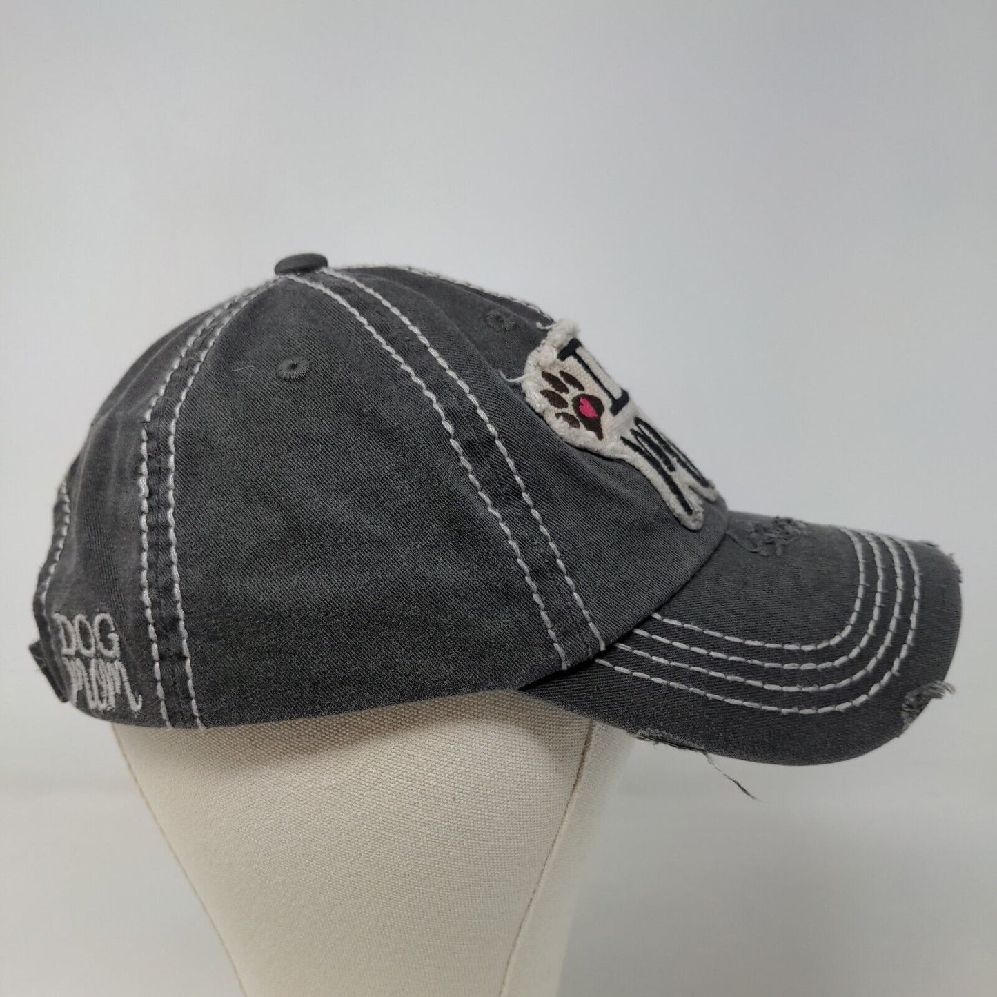 KBETHOS Women's Dog Mom Strapback Hat Gray Adjustable Patch Logo