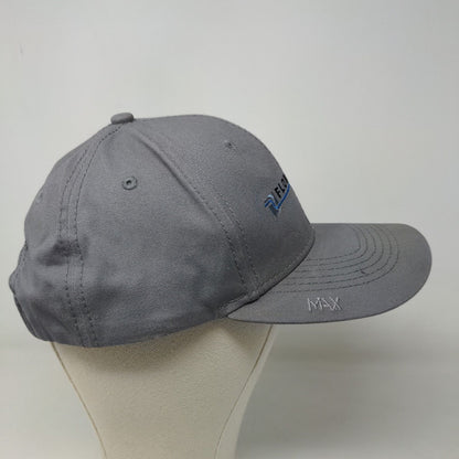 Triple Crown Max Men's Strapback Hat Gray OSFA Embroidered Flow Systems Logo