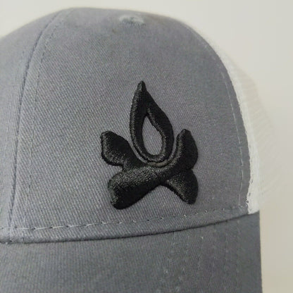 Camp Chef Mesh Snapback Cap Adjustable Hat Gray White Embroidered Logo OSFA