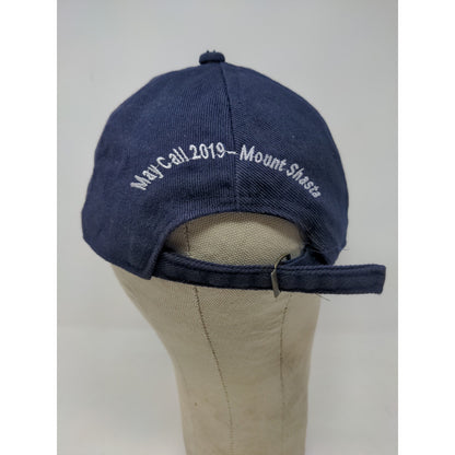 Mount Shasta Slideback Adjustable Hat Blue May Call 2019 Embroidered Logo