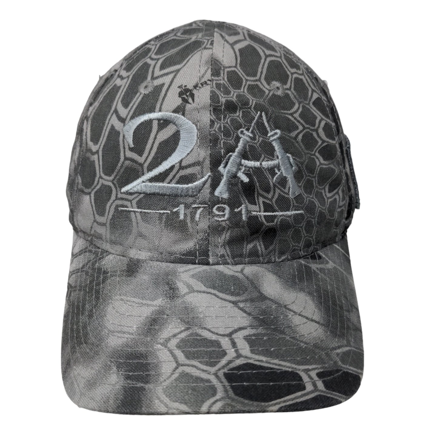 Kryptek Men's Strapback hat Gray Snake Scale Pattern Size Adult 2A 2nd Amendment