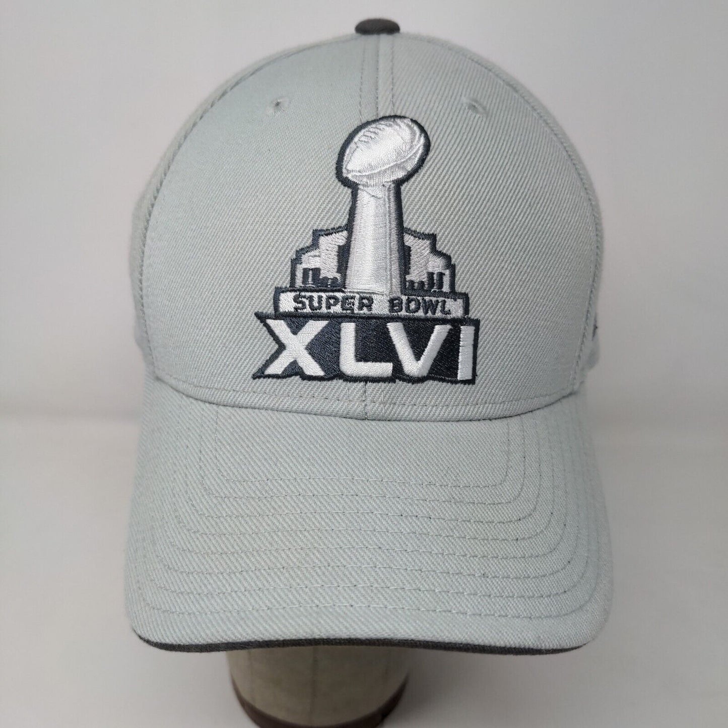 Reebok Men's NFL Super Bowl XLVI Indianapolis Colts Hat Strapback Gray OSFA