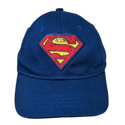 DC Comics Superman Boy's Strapback Hat Blue Size OSFM Embroidered Logo