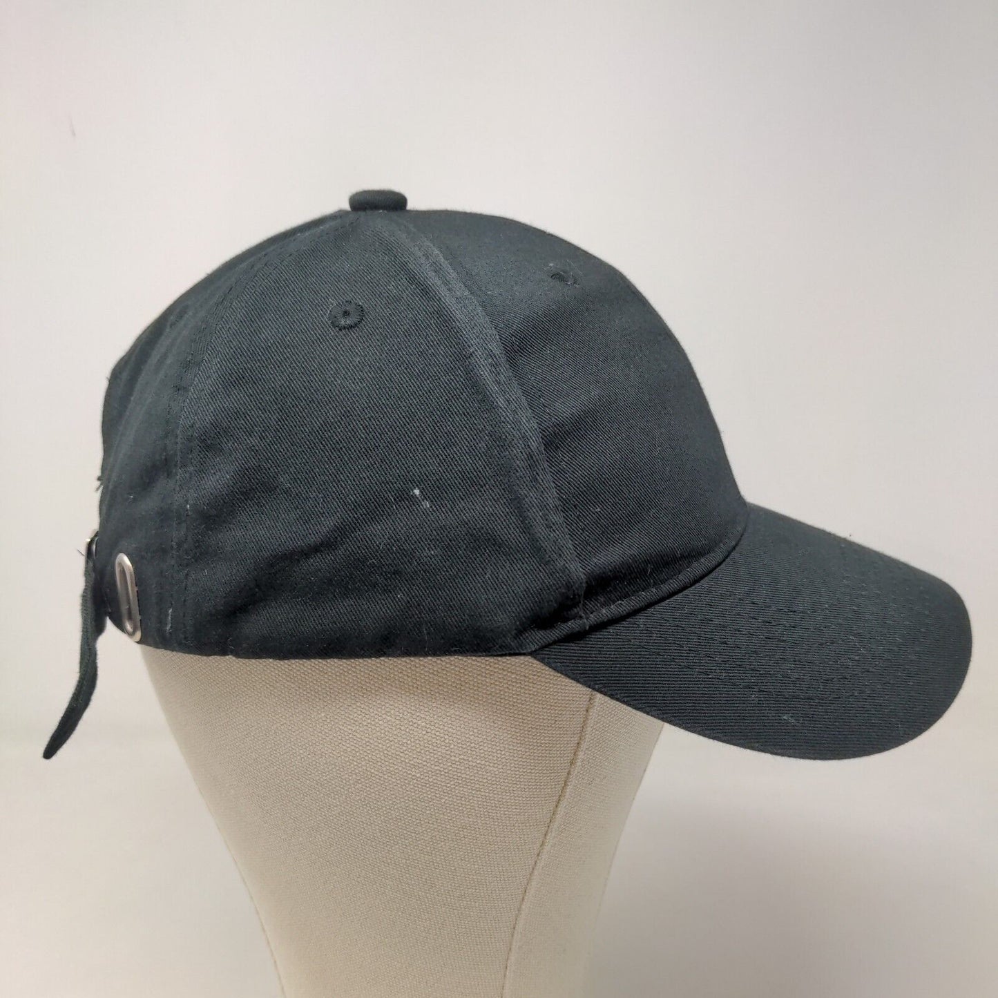 Blind Braille Men's Slideback Hat Black Adjustable Embroidered