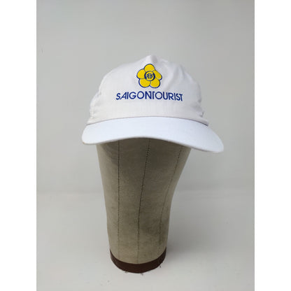 Saigon Tourist Vietnam Strapback Hat White Graphic Logo Flower