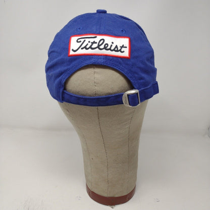 Titleist Golf Mens Pro V1 Slideback Hat Blue Adjustable Embroidered Logos