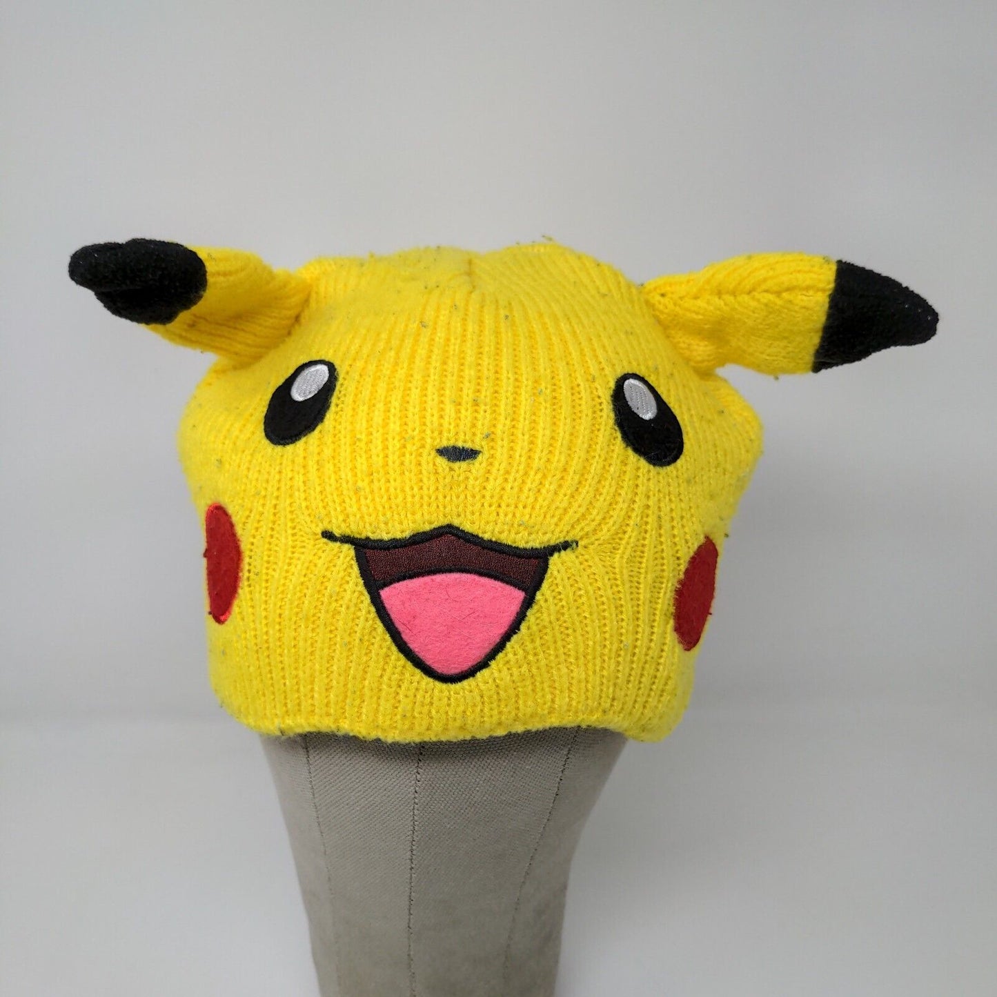 Adult Pokemon Pikachu Face With Ears Beanie One Size Fits Most Official 2016