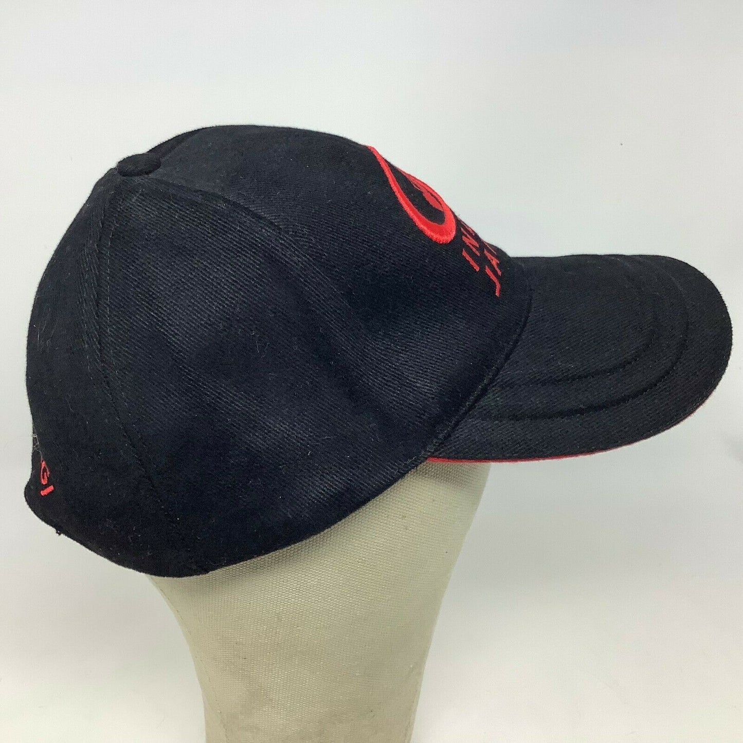 Rare Indy Japan Twin Ring Motegi Hat Black Strapback Red & Black Embroidered