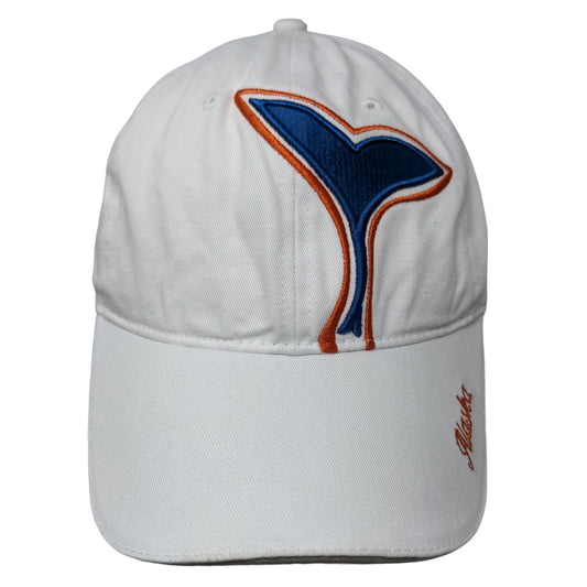 Cruisewear Men's Strapback Hat White Adjustable Embroidered Whale Logo Alaska