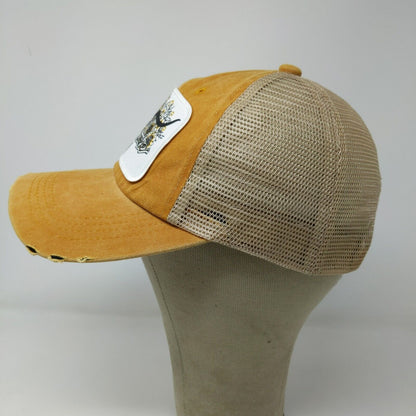 Cheeky's Junkie Women's Slideback Hat Tan Yellow Adjustable Distressed