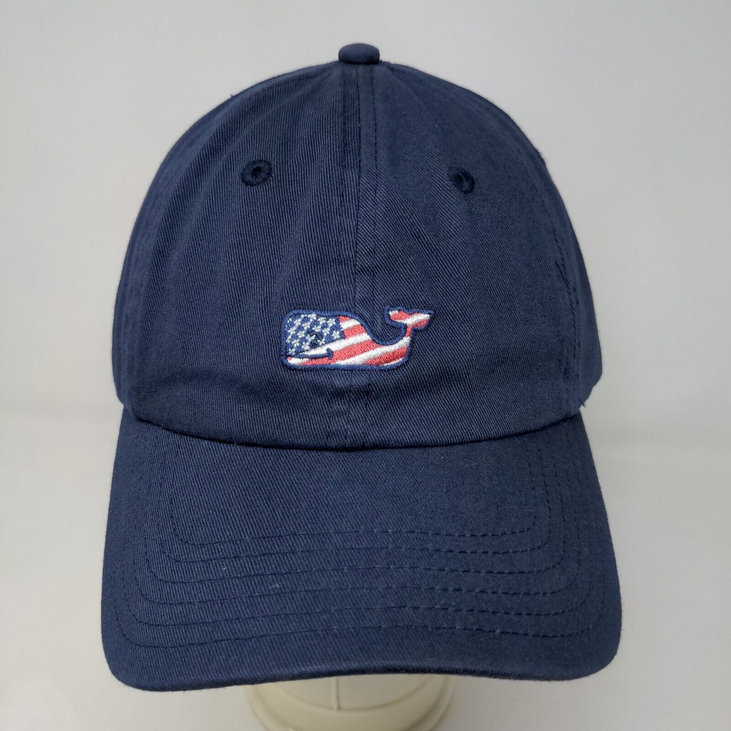 Vineyard Vines Men's Slideback Hat Blue Adjustable Embroidered Patriotic Whale