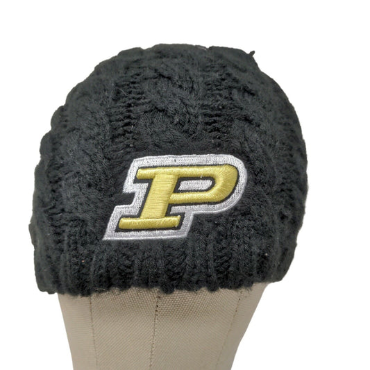 NCAA Purdue Black NEW ERA CAP HAT KNIT SKULL BEANIE WOMENS CABLE