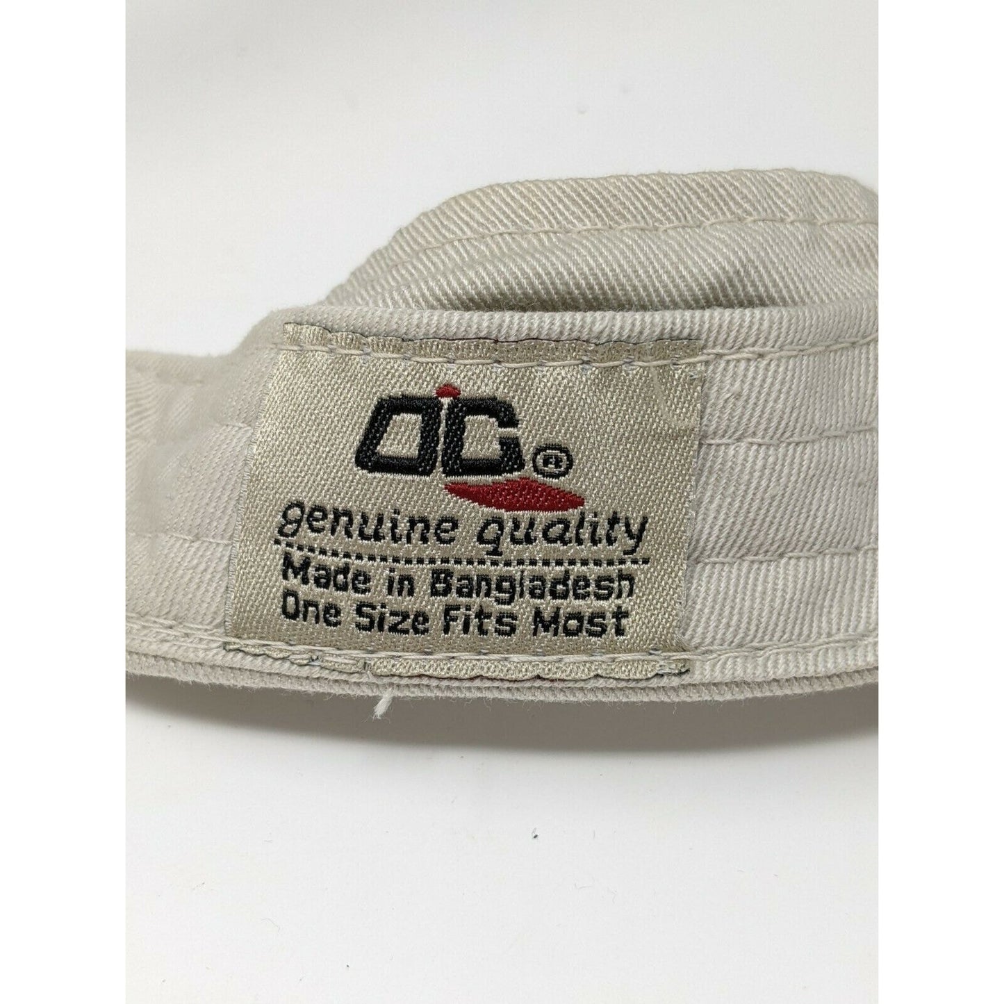 Brickyard Crossing Golf Visor Strapback White/Beige OSFM Embroidered Logo