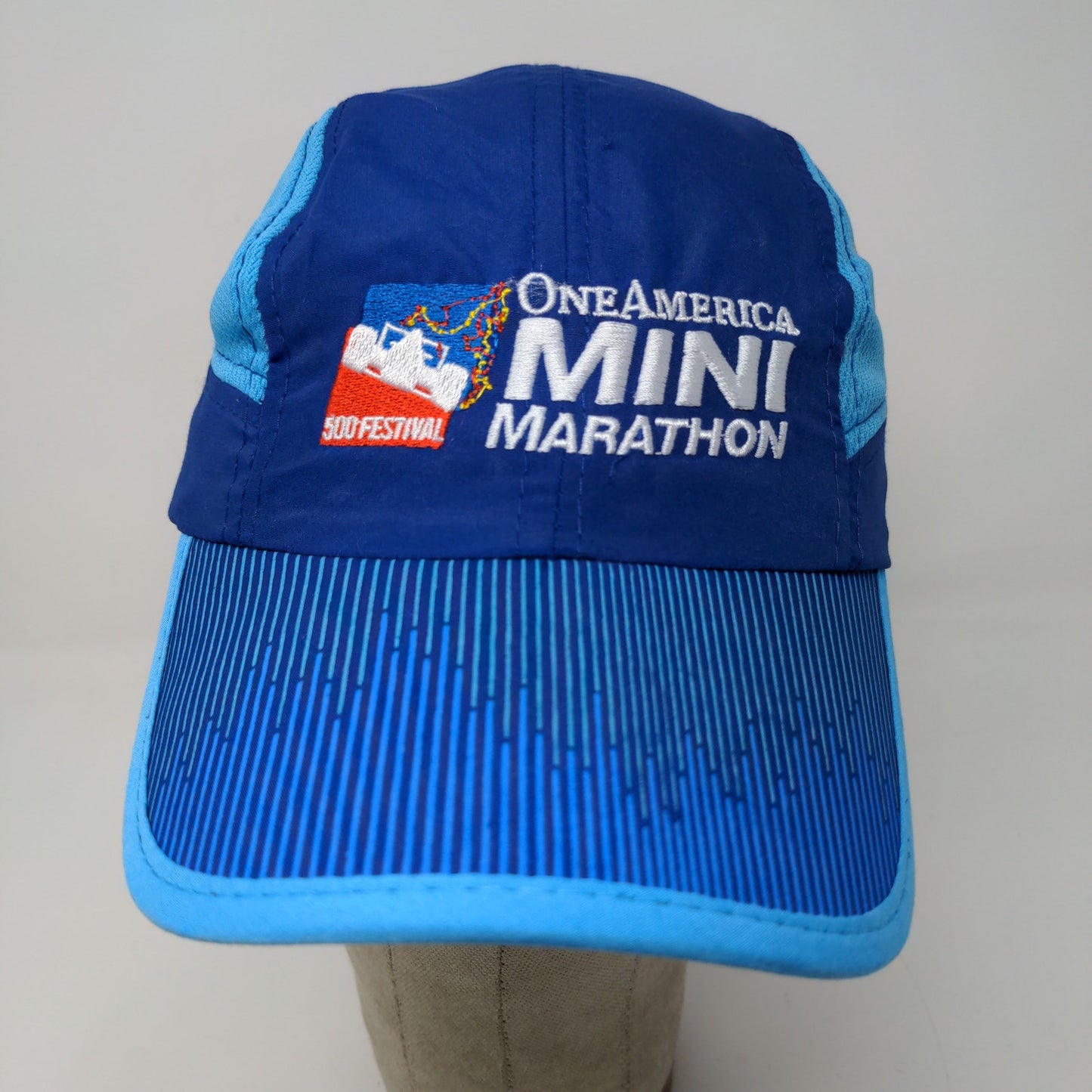 Indy 500 Festival One America Mini Marathon Strapback Hat Blue Embroidered