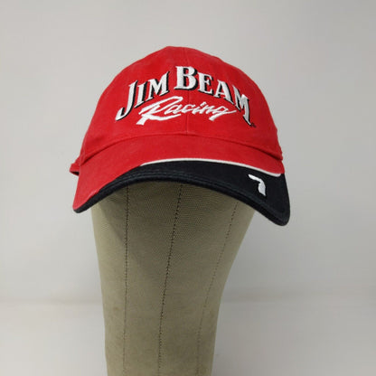 Stylemaster Strapback Hat Jim Beam Racing Red Black OSFA Embroidered Logo #7