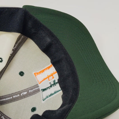 Pukka Brand Performance Wick Hat  Embroidered H Logo White Green