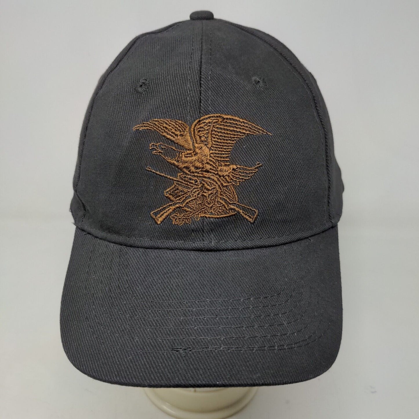 NRA National Rifle Association Men's Strapback Hat Gray OSFM 100% Cotton Logo