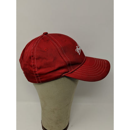 Budweiser Beer Strapback Hat Size OSFA Red Embroidered Logo SEE DESC