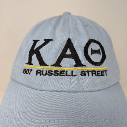 Kappa Alpha Theta Slideback Hat Embroidered Logo Blue Fraternity Sorority