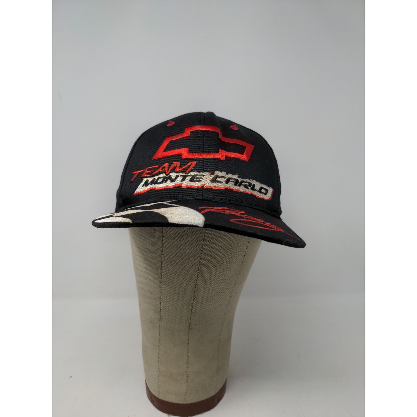 Race Day Chevy Team Monte Carlo Racing Hat Snapback OSFM Black Embroidered Logo
