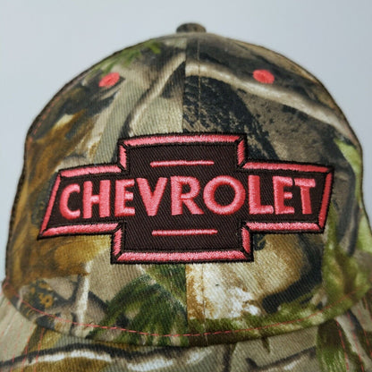 Chevrolet Womens Camo Meshback Strapback Hay Green OSFM Embroidered Logo