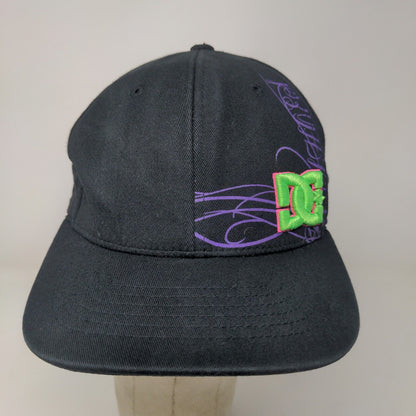 Flexfit Men's DC Shoes Fitted Hat Cap Black Size S-M Embroidered Logo