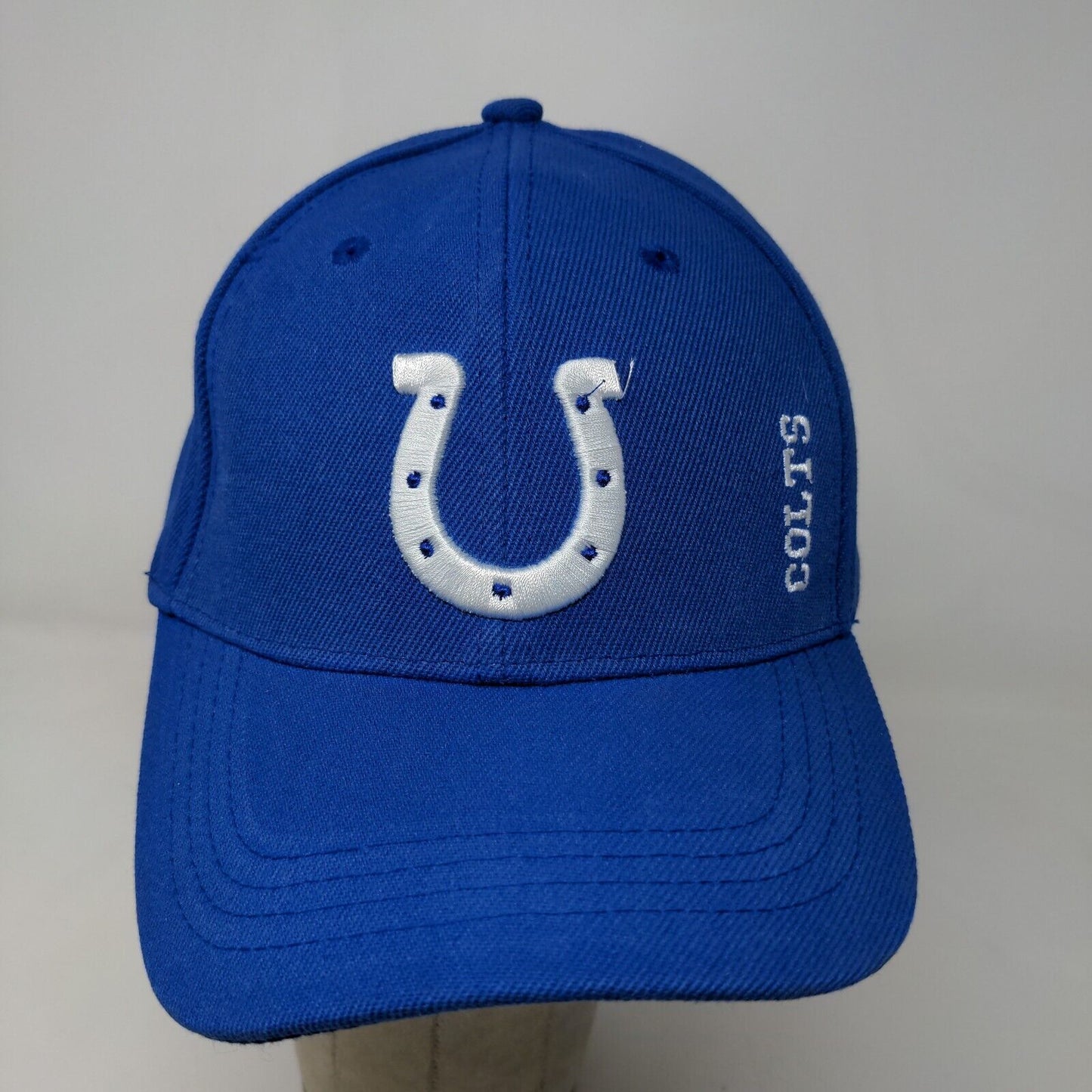NFL Men's Indianapolis Colts Strapback Hat Blue Embroidered Logo