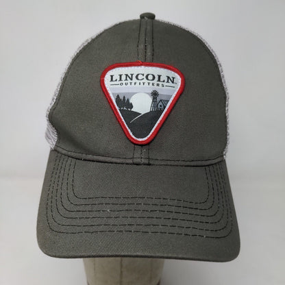 Lincoln Outfitters Men's Snapback Mesh Back Hat Green Embroidered Logo