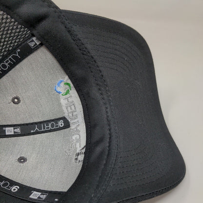 New Era Men's 9Forty Heritage Rail Division Snapback Mesh Back Hat Black OSFM