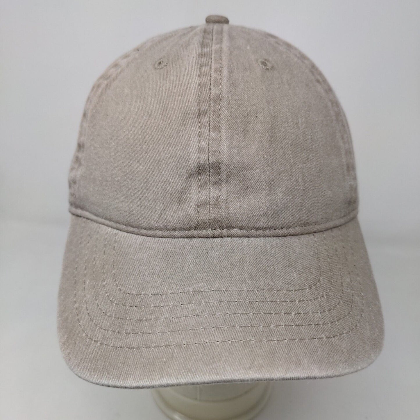 Unbranded Men's Strapback Hat Tan Size OSFM Blank Adjustable