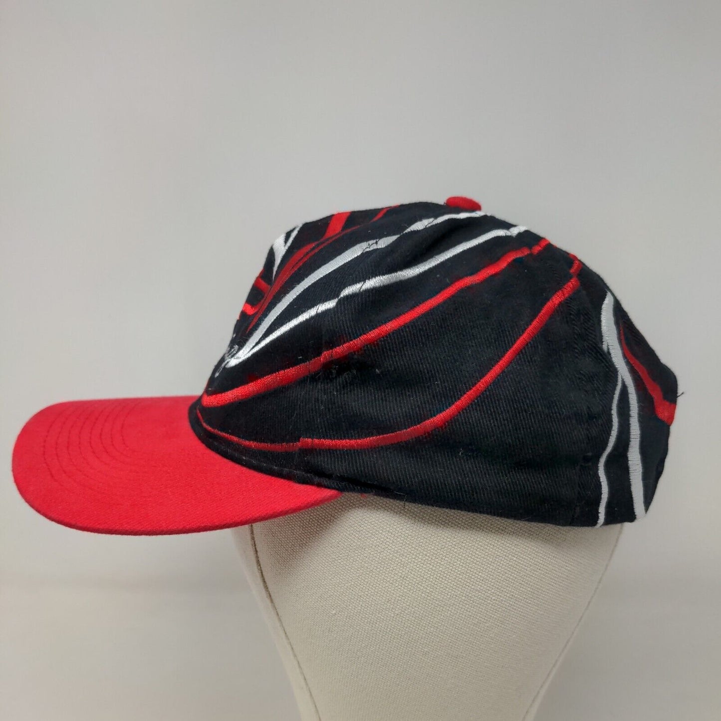 Chevrolet Racing Men's Snapback Hat Black Red White OSFA Embroidered Swirl Logo