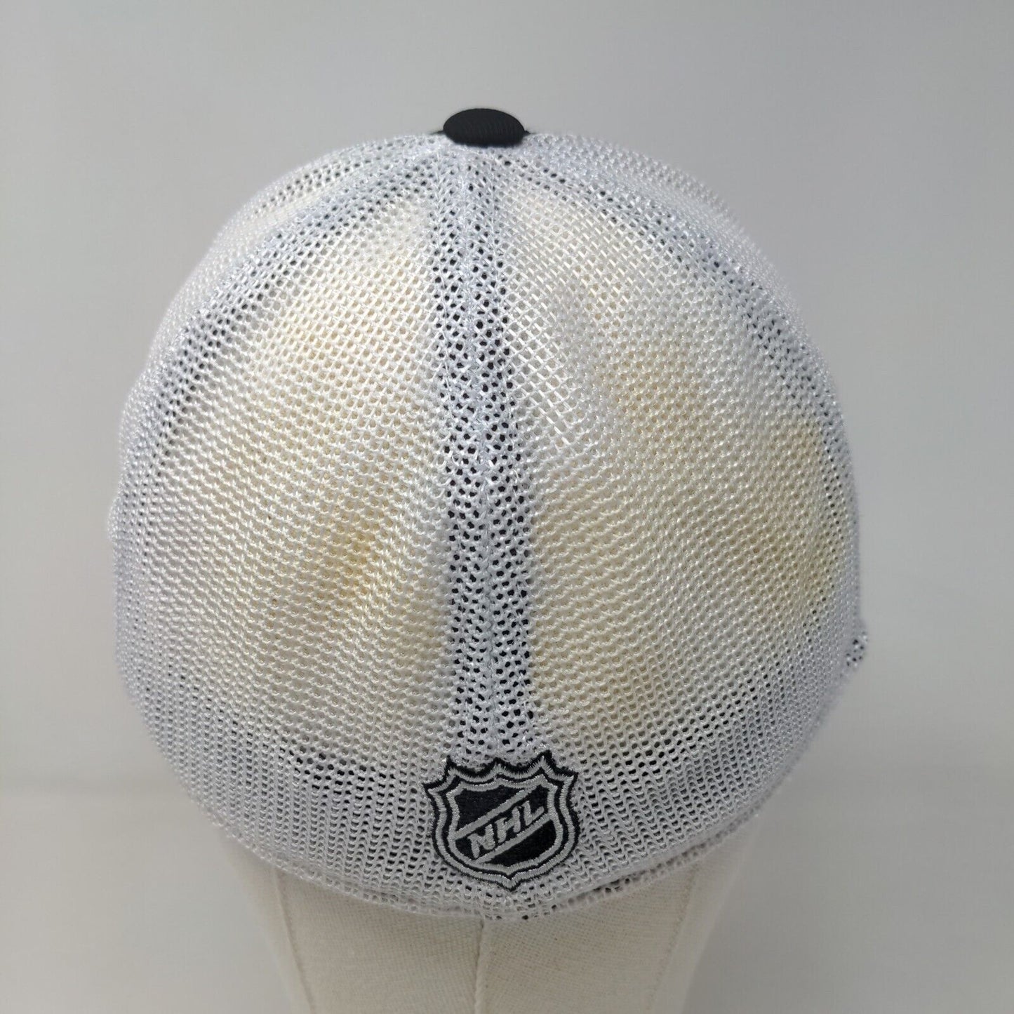 NHL Center Ice Men's Mesh Back Hat Black White New Jersey Devils Embroidered