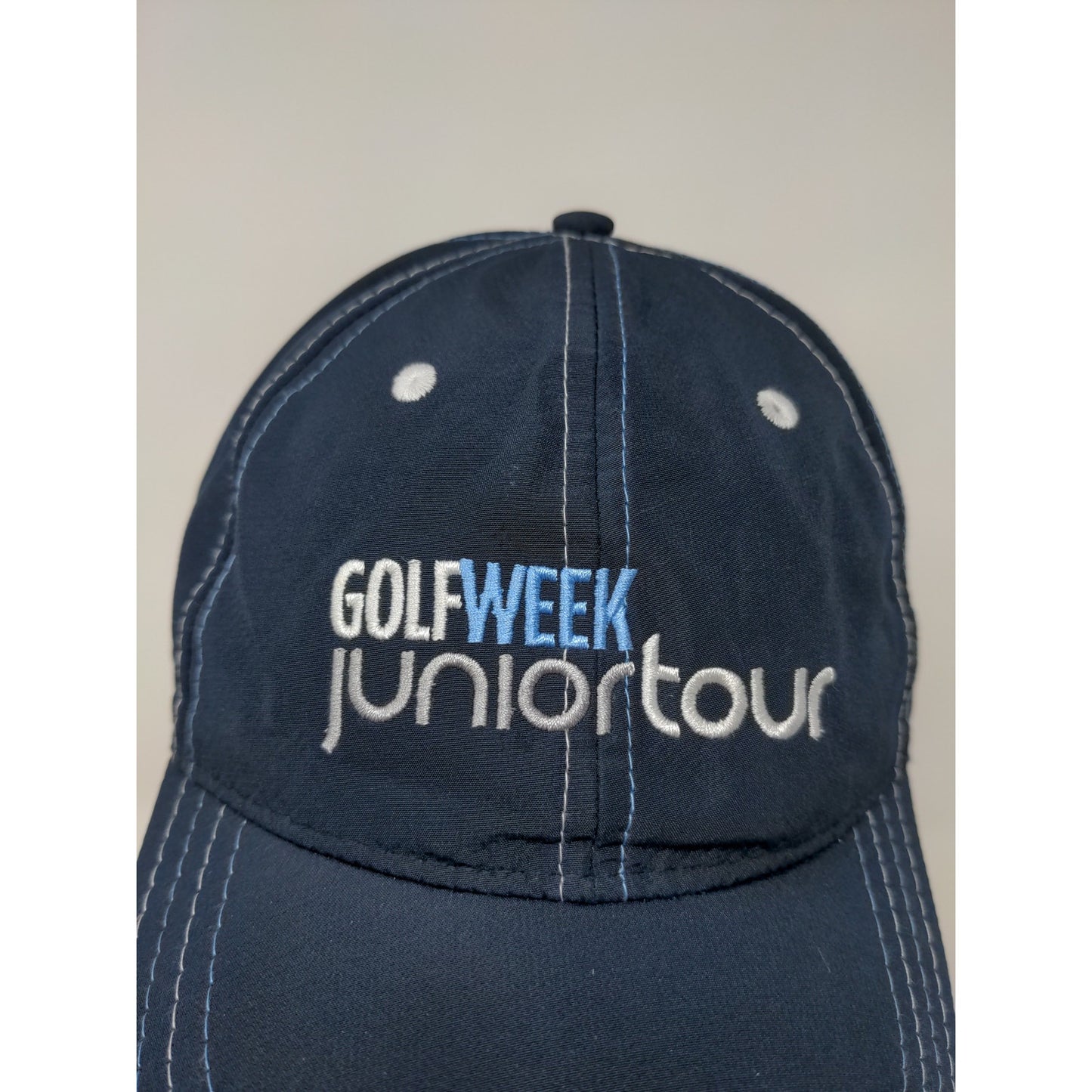 Pukka Golf Week Junior Tour Slideback Hat Blue Embroidered Logo