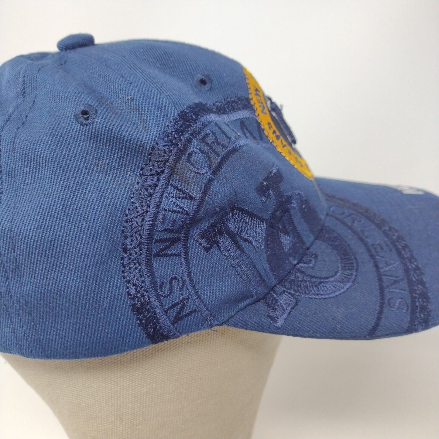 City Hunter Mens New Orleans Strapback Hat Blue OSFA Embroidered Logo