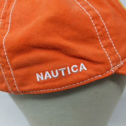 Nautica Kids Strapback Hat Orange Size L 8-12 Boys Embroidered Logo