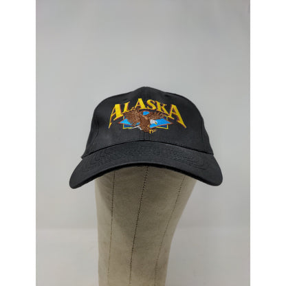 Alaska Dockside Traders Slideback Hat New With Tags Black Embroidered Eagle