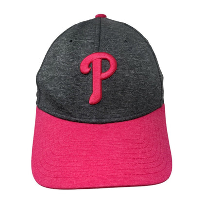 New Era 39Thirty Women's Fitted Hat Gray Pink S/M Embroidered Phillies Logo