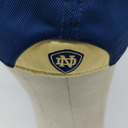 NCAA Notre Dame Adidas Blue Gold Stretch Fit Hat Cap Size S / M Embroidered