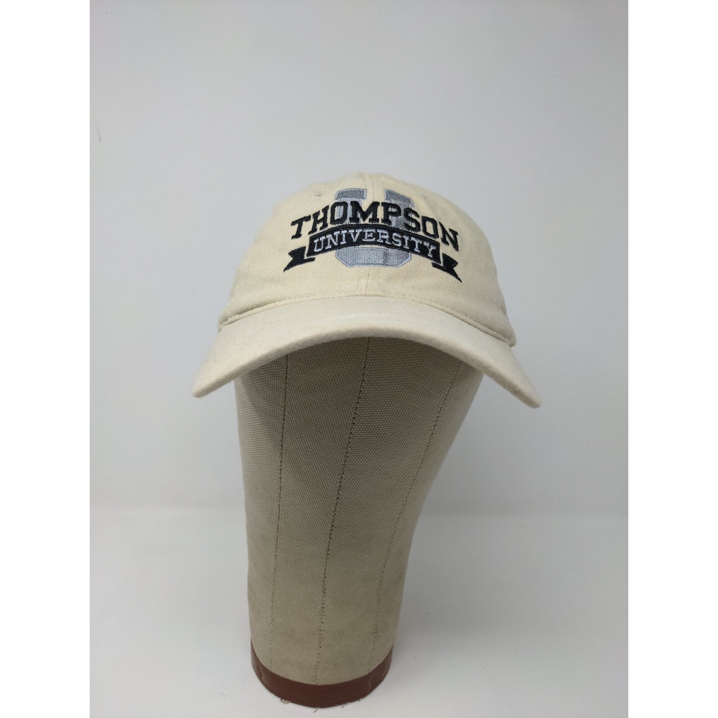 Thompson University Slideback Hat Cream Embroidered Logo Adjustable