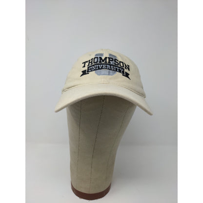 Thompson University Slideback Hat Cream Embroidered Logo Adjustable