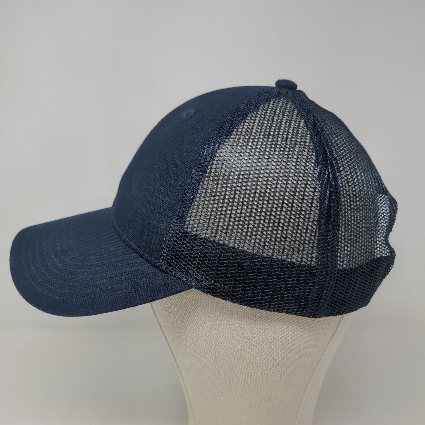 CornerStone Men's Snapback Mesh Back Hat Blue Adjustable Blank Cotton