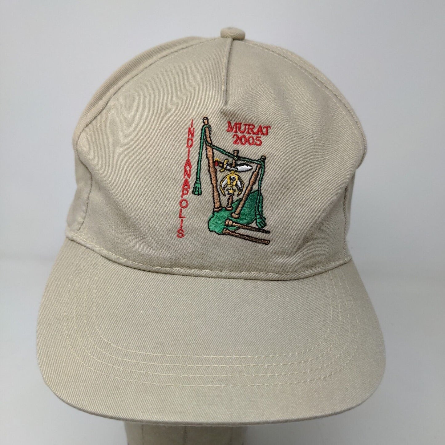 San Sun Men's 2005 Murat Indianapolis Shriners Slideback Hat Tan OSFA