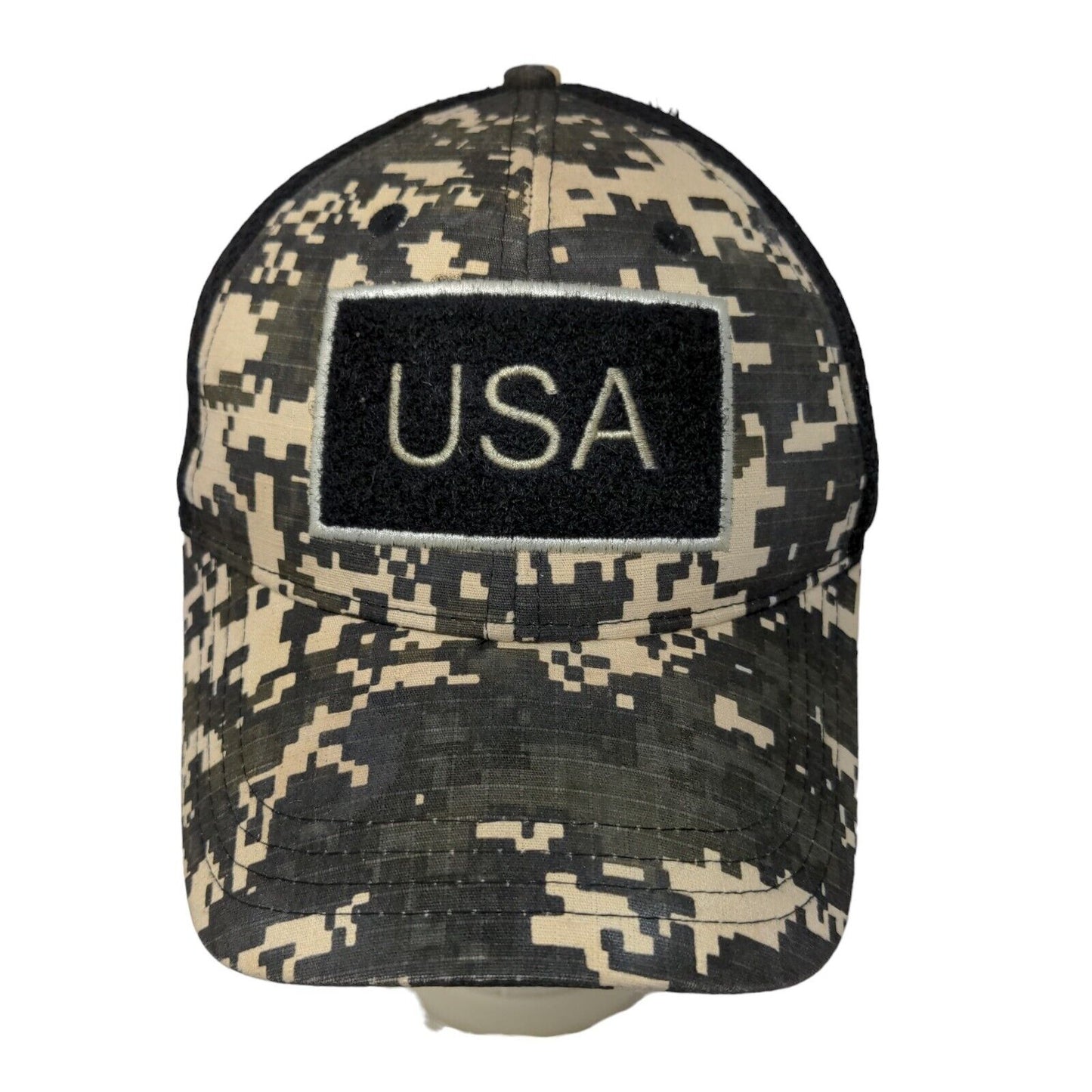 Unbranded Men's Strapback Hat Digital Camouflage Adjustable Patch Logo