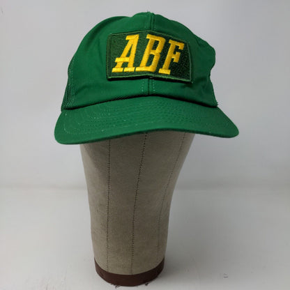 ABF Freight Snapback Mesh Back Hat Green Adjustable Embroidered Logo Vintage USA