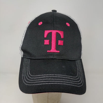 T Mobile Mens Snapback Hat Black Gray Adjustable Mesh Back Embroidered Logo