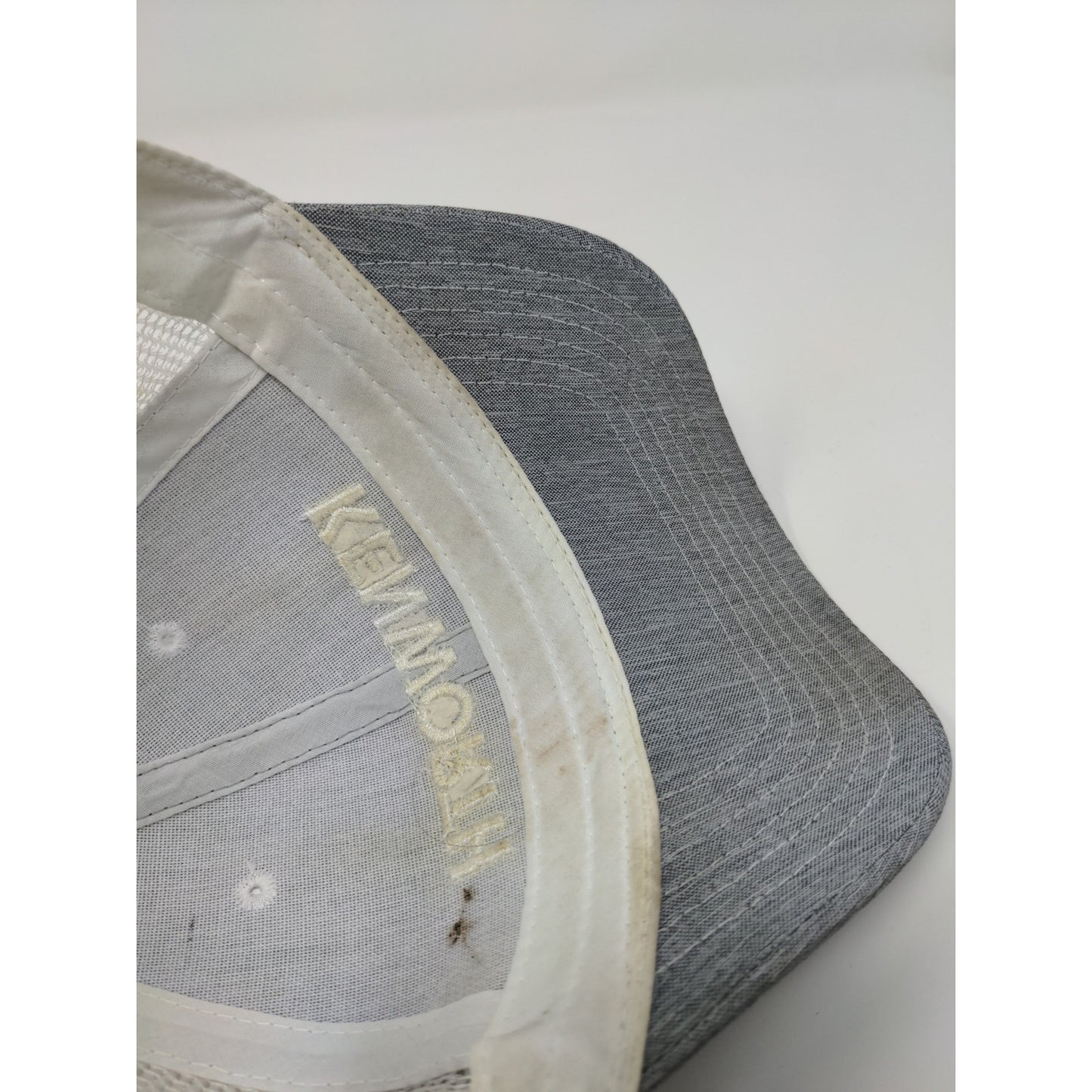 Kenworth Trucks Mesh Back Snapback Hat Embroidered Logo Gray & White