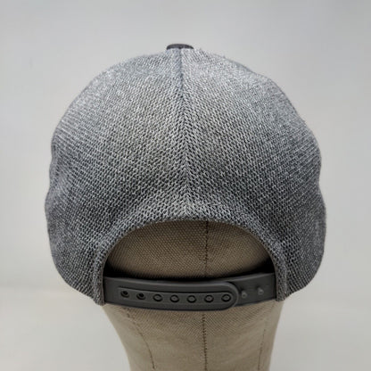 Costa Del Mar Men's Snapback Hat Gray Black 3D Flag Stripe Logo